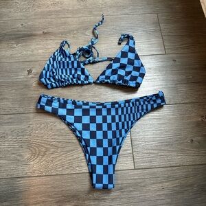 Skatie blue checker bikini